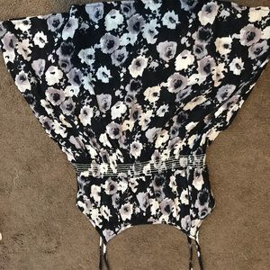 black floral tank top